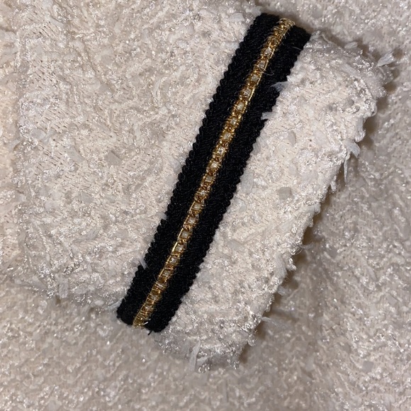 MISMASH tweed ivory blazer with black lace embroideries details Size M - Picture 10 of 14